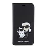Karl Lagerfeld PU Saffiano Karl and Choupette NFT Book Pouzdro pro iPhone 11 Black