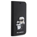 Karl Lagerfeld PU Saffiano Karl and Choupette NFT Book Pouzdro pro iPhone 11 Black