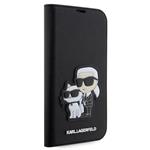Karl Lagerfeld PU Saffiano Karl and Choupette NFT Book Pouzdro pro iPhone 13 Pro Black