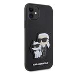 Karl Lagerfeld PU Saffiano Karl and Choupette NFT Zadný kryt pre iPhone 11 Black