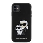 Karl Lagerfeld PU Saffiano Karl and Choupette NFT Zadný kryt pre iPhone 11 Black