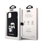 Karl Lagerfeld PU Saffiano Karl and Choupette NFT zadný kryt pre iPhone 14 Black