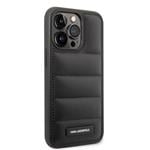 Karl Lagerfeld Quilted Puffy Metal Logo Zadní Kryt pro iPhone 14 Pro Black