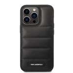 Karl Lagerfeld Quilted Puffy Metal Logo Zadní Kryt pro iPhone 14 Pro Max Black