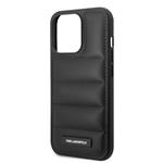 Karl Lagerfeld Quilted Puffy Metal Logo Zadní Kryt pro iPhone 15 Pro Black
