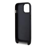 Karl Lagerfeld Saffiano Crossbody Metal Ikonik Zadní Kryt pro iPhone 15 Black