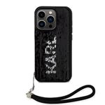 Karl Lagerfeld Sequins Reversible Zadní Kryt pro iPhone 13 Pro Black/Silver