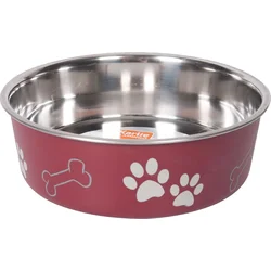 Karlie Miska nerezová s plastovým opláštěním červená 23cm 2200ml