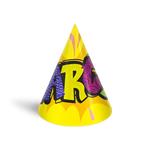Karnevalový klobúk 6ks 16cm mix papiera č.3