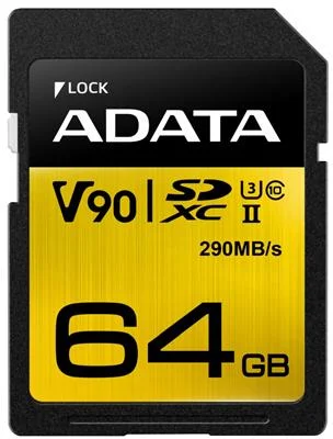 Karta ADATA SDXC 64GB UHS-II U3 Premier One (ASDX64GUII3CL10-C)