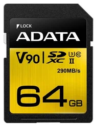 Karta ADATA SDXC 64GB UHS-II U3 Premier One (ASDX64GUII3CL10-C)