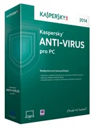 Kaspersky Anti-Virus 2014/2015 CZ, 1 PC, 1 rok, nová licence, box