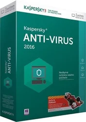 Kaspersky Anti-Virus 2015/2016 CZ, 3PC, 1 rok, nová licence, box