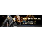 KB PremiumCord optický fiber HDMI 2.0 4K@60Hz kabel 100m, M/M, zlacené konektory
