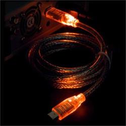 KB SHARKOON LUMINOUS FIREWIRE KABEL 6pin-6pin, oranžový, 2m