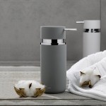 KELA Dávkovač mydla PER keramický 350 ml, sivý