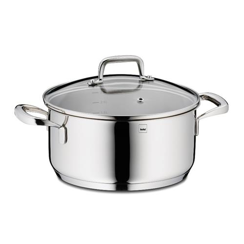 KELA Kastról z nehrdzavejúcej ocele s pokrievkou 18/10 FLAVORIA 20 cm KL-10172