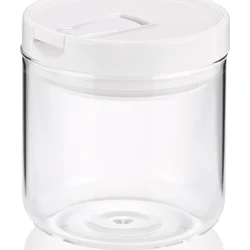 KELA Skleněná dóza ARIK 0,6 l, bílá 