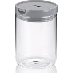 KELA Skleněná dóza ARIK 0,9 l, šedá