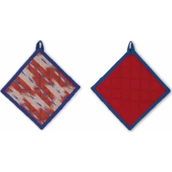 KELA Štvorcová chňapka ETHNO 100% bavlna červená 20x20cm