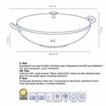 KELA WOK s pokrievkou liatinová CALIDO, 36 cm, čierna