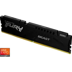 Kingston Fury Beast DDR5 DIMM 16GB 6000MHz, AMD EXPO, čierna