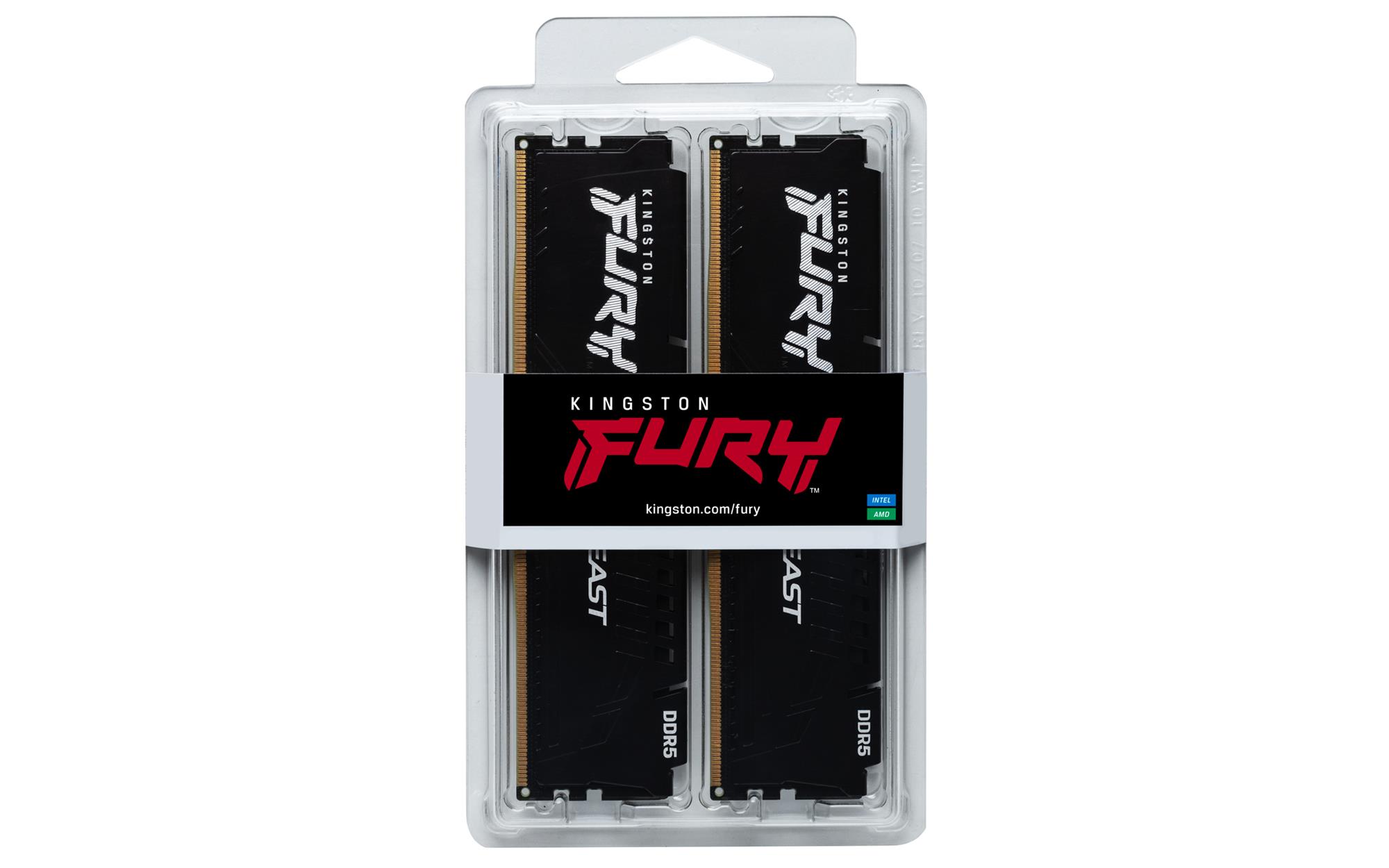 Kingston Fury Beast DDR5 DIMM 32GB 5200MHz black (Kit 2x16GB)