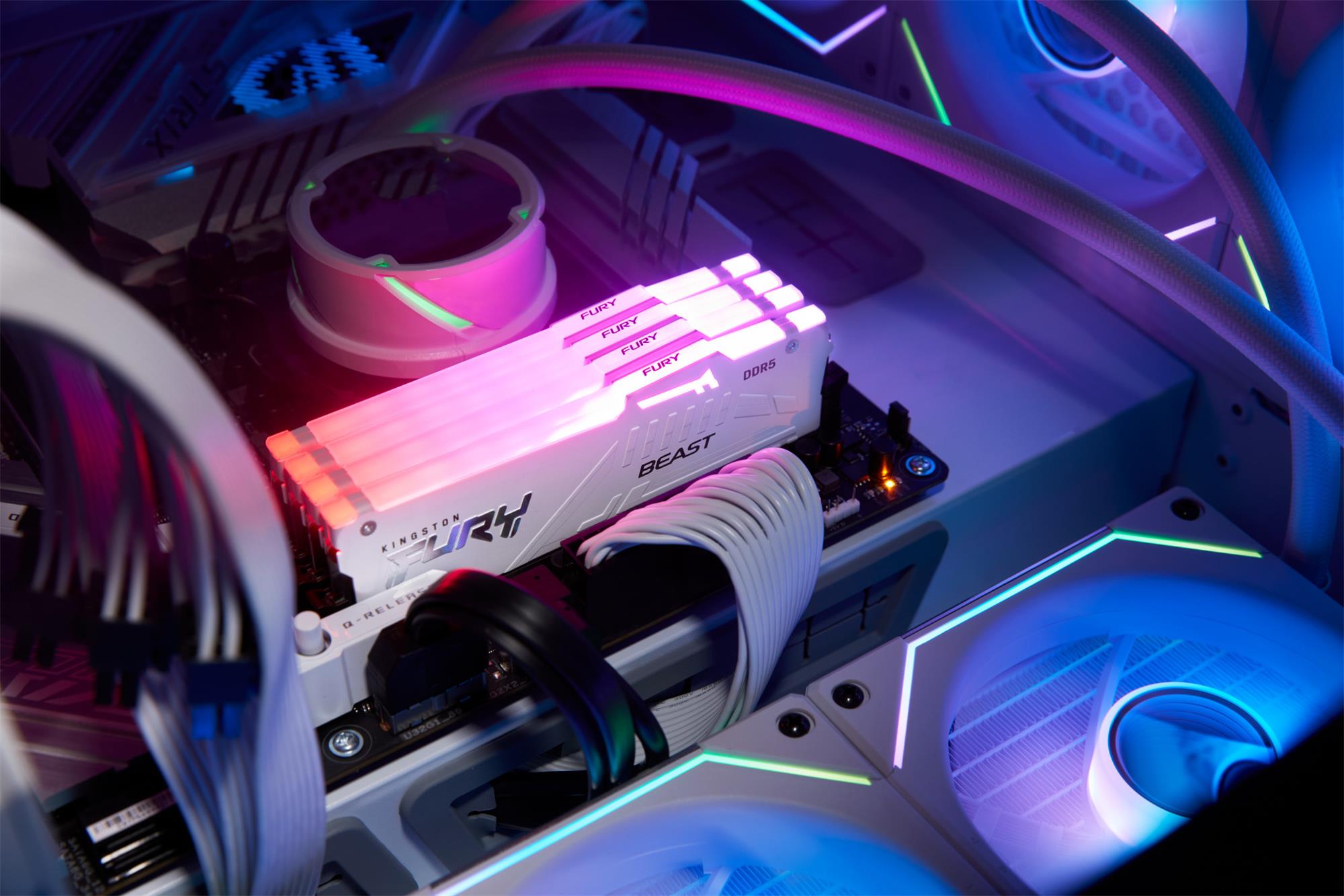 Kingston Fury Beast DDR5 RGB 16GB 6000MHz CL36 AMD EXPO bílá