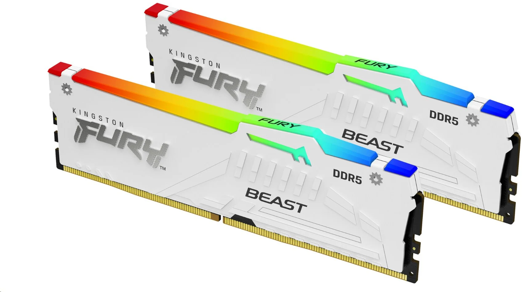 Kingston Fury Beast DDR5 RGB 64GB 5600MHz, AMD EXPO, bílá (Kit 2x 32GB)