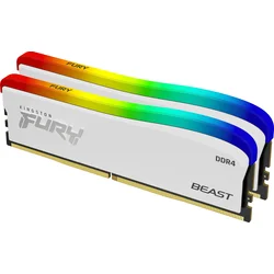 Kingston Fury Beast Special Edition DDR4 32GB 3600MHz CL18, RGB chladič (Kit 2x16GB), bílá