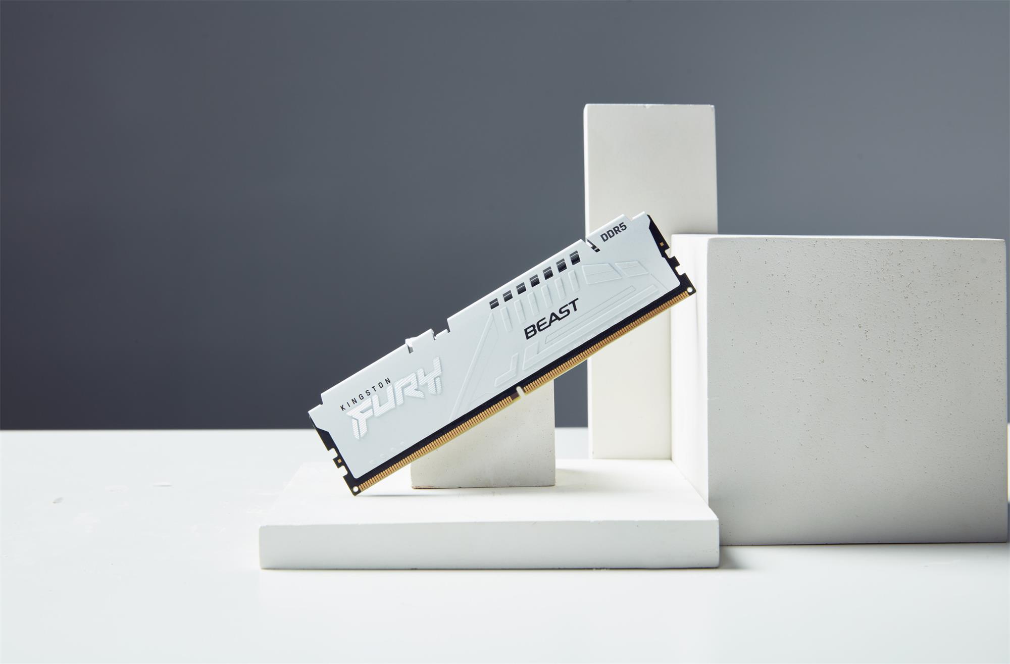 Kingston Fury Beast White DDR5 DIMM 32GB 6000MHz, AMD EXPO, biela (sada 2x 16GB)