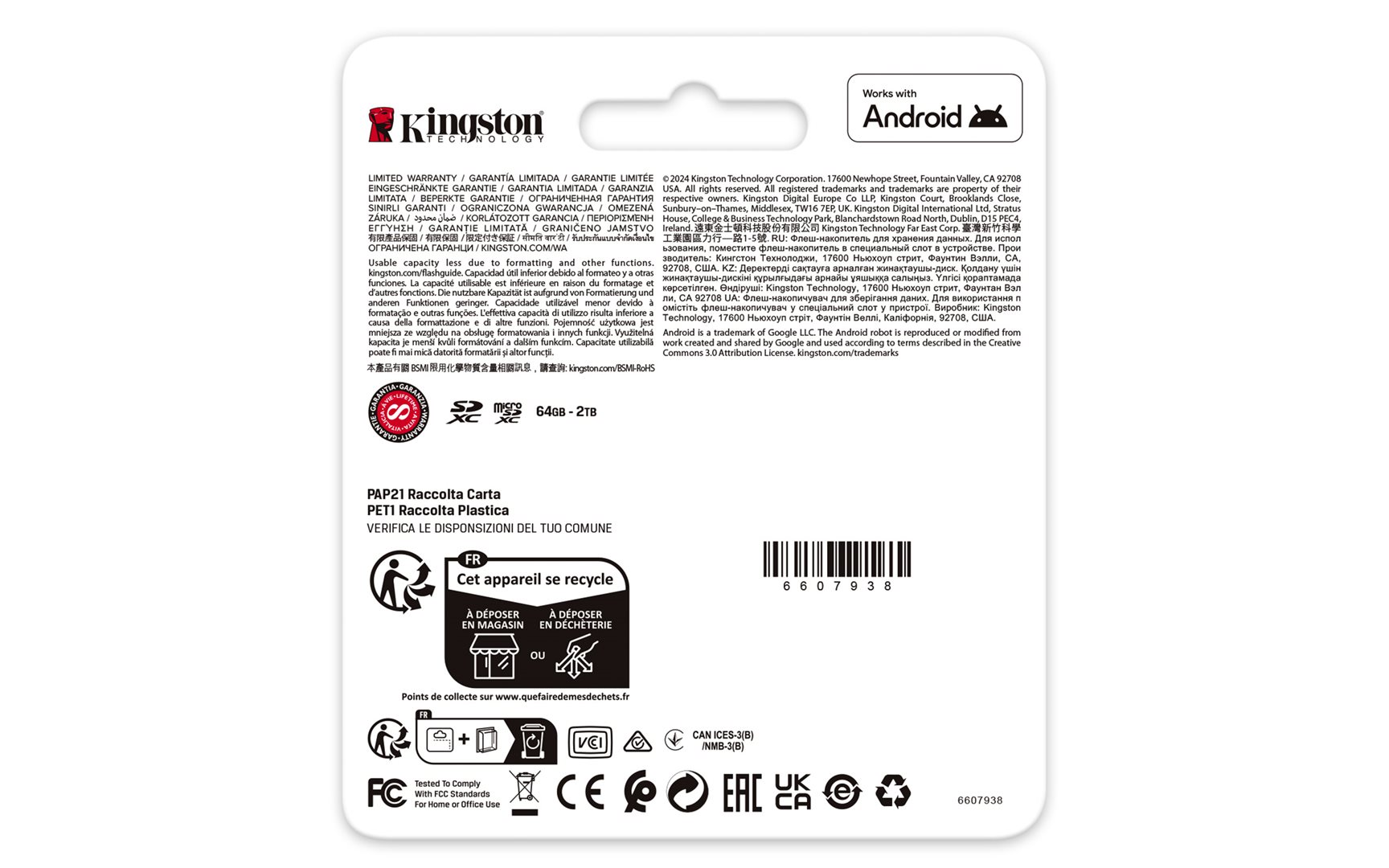 KINGSTON microSDXC 128GB Canvas Go Plus + SD adaptér