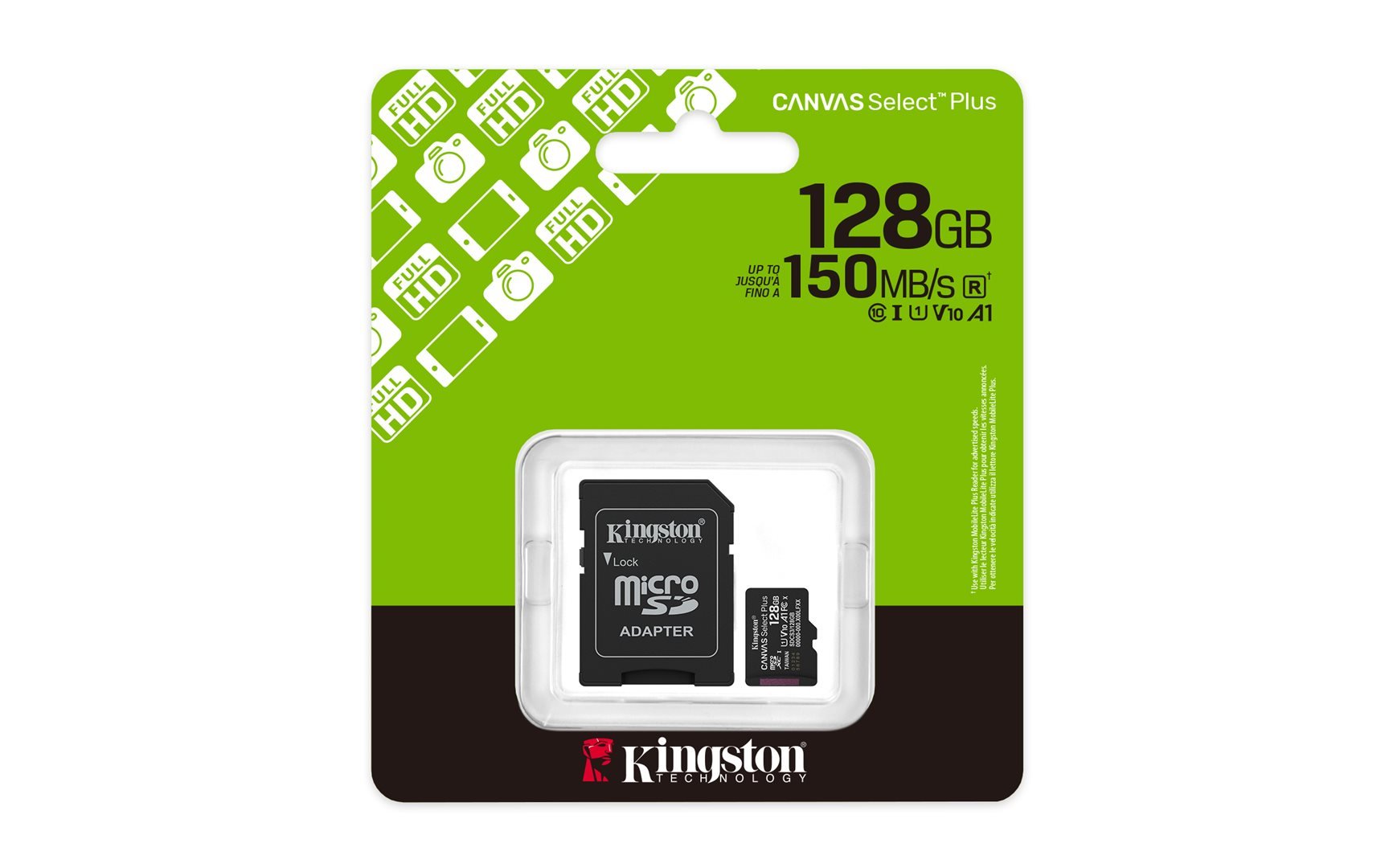 KINGSTON microSDXC 128GB Canvas Select Plus + SD adaptér