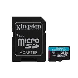 KINGSTON microSDXC 256GB Canvas Go Plus + SD adaptér