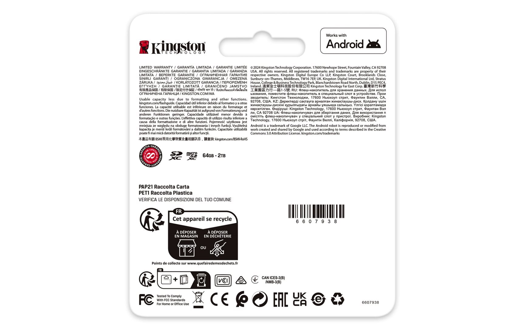 KINGSTON microSDXC 64GB Canvas Go Plus + SD adaptér