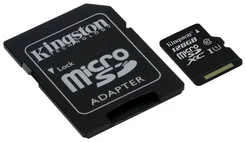 Kingston SDC10G2/128GB MicroSDXC class 10, 45MB/s, UHS-1, dozivotni zaruka + SD adaptér