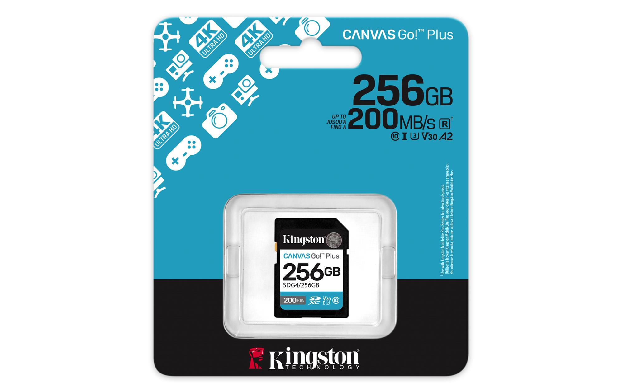 Kingston SDXC 256GB Canvas Go Plus