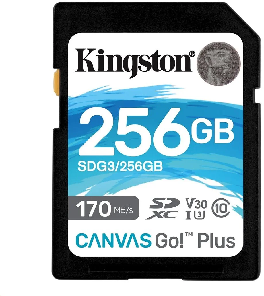 Kingston SDXC 256GB Canvas Go! Plus UHS-I U3 V30 rýchlosť až 170MB/s SDG3/256GB