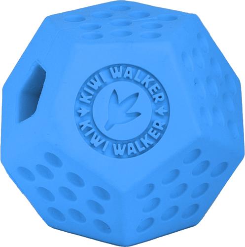 Kiwi Walker Gumová hračka DODECABALL s dírou na pamlsky, Maxi 8cm, Modrá