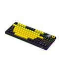 Klávesnica LORGAR KBP70TKLW, mechanická TKL, 75%, bezdrôtová herná, čierna/žltá, CS