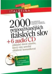 Kniha 2000 nejpoužívanějších italských slov + 6 audio CD