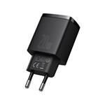 Kompaktný rýchlonabíjací adaptér Baseus USB-A + Type-C 20W EU, čierny