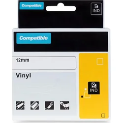 Kompatibilná páska PRINTLINE s DYMO 1805243, 12 mm, 5,5 m, biela tlač/modrý p. RHINO vinyl.