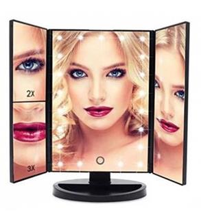 Kosmetické zrcátko iMirror 3D Magnify Make-Up s LED osvětlením, černé