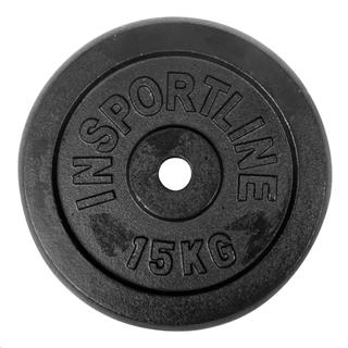 Kotouč inSPORTline 15kg, kovový, pro 30mm tyč