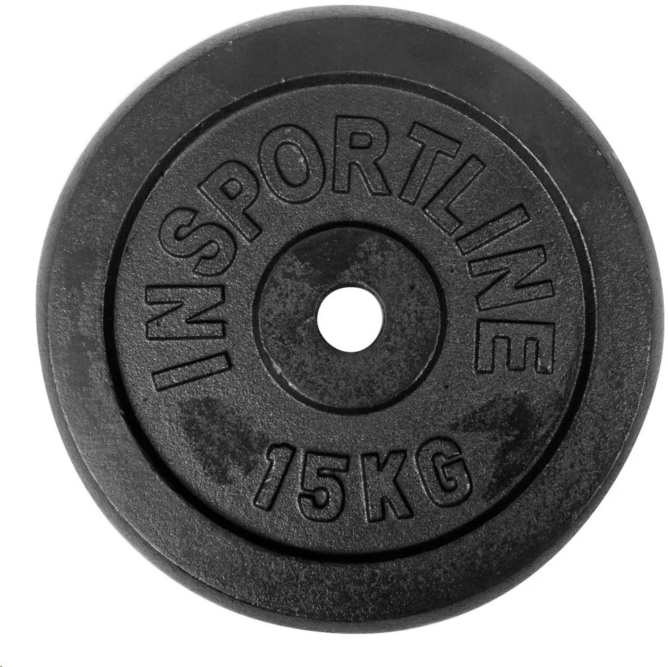 Kotouč inSPORTline 15kg, kovový, pro 30mm tyč