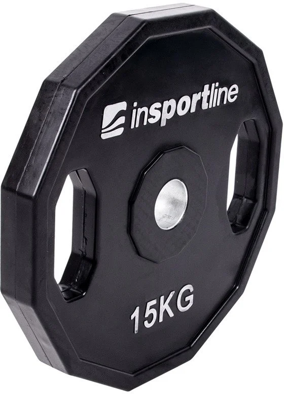 Kotouč inSPORTline 15kg, pogumovaný Ruberton pro 30mm tyč
