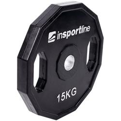 Kotouč inSPORTline 15kg, pogumovaný Ruberton pro 30mm tyč