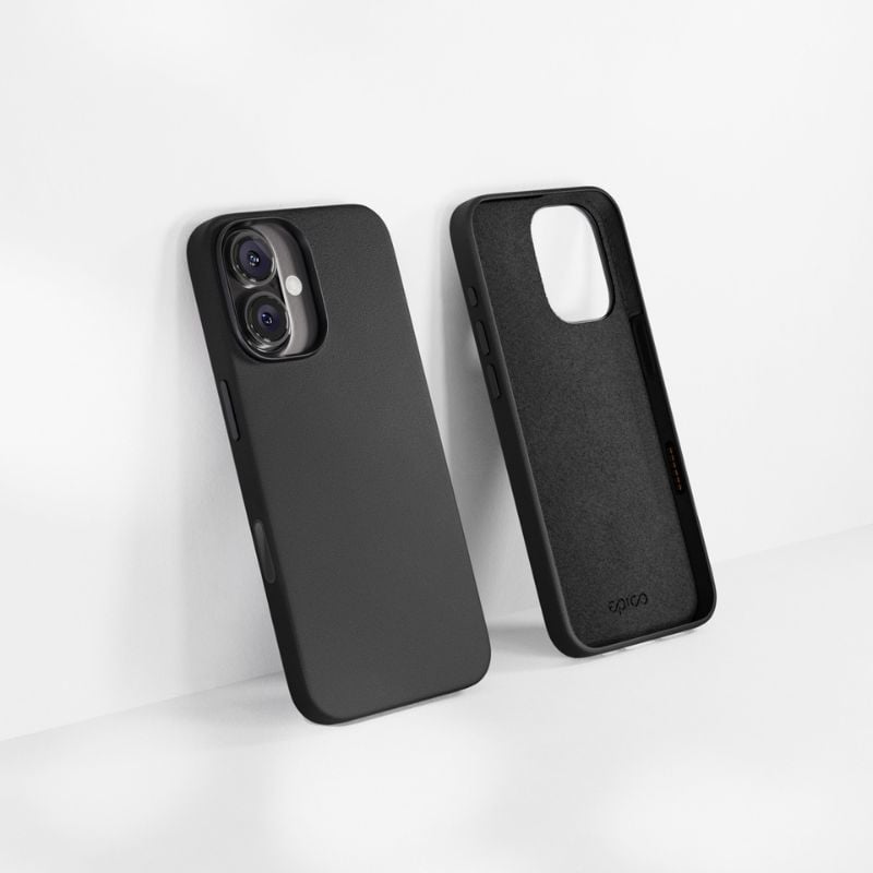 Kožené puzdro Epico Mag+ pre iPhone 16 Plus - čierne