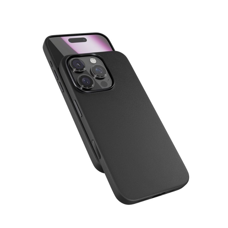 Kožené puzdro Epico Mag+ pre iPhone 16 Pro Max - čierne